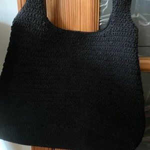 Frankie & Johnnie Black Crochet Purse